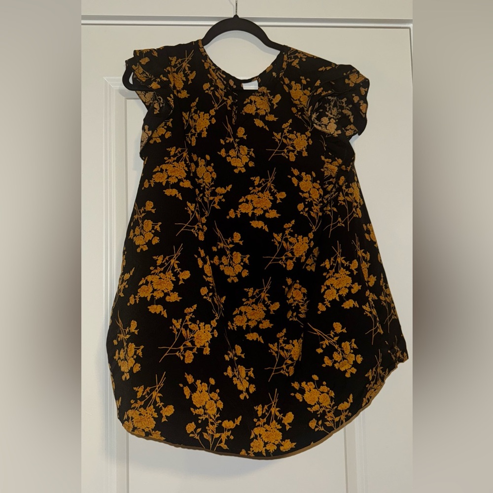 Black and gold blouse